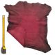 Peau entière d'Agneau Bordeaux Antique velours