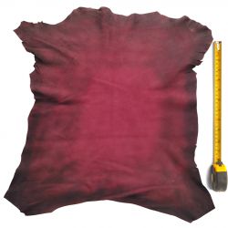 Peau entière d'Agneau Bordeaux Antique velours