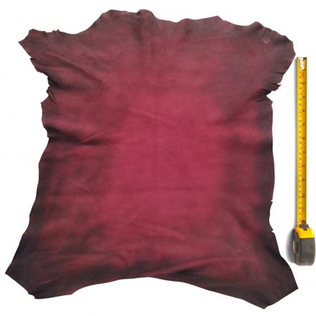 Peau entière d'Agneau Bordeaux Antique velours