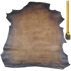 Peau entière de Chèvre cuir Marron patiné main