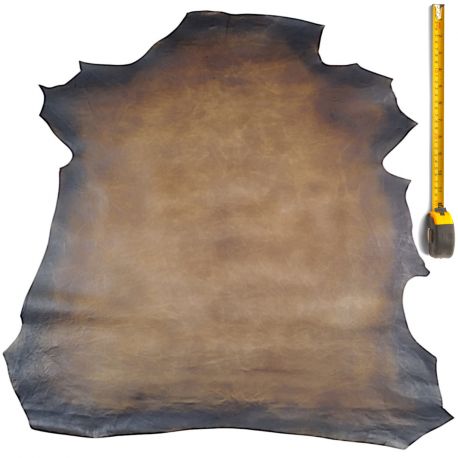 Peau entière de Chèvre cuir Marron patiné main