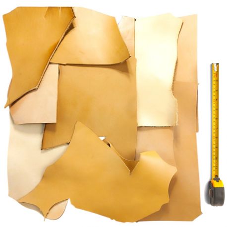 1 kg petites chutes de cuir tannage végétal Vachette