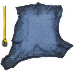 Peau entière d'Agneau Bleu Antique velours