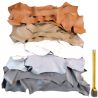1 kg petites chutes de cuir multicolores