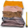 1 kg chutes de cuir multicolores