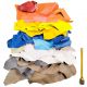 1 kg petites chutes de cuir multicolores