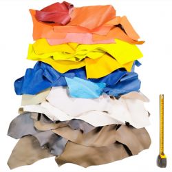 1 kg petites chutes de cuir multicolores