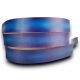 Lanière de cuir Tannage Végétal bleu patiné main longueur 160 cm