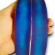 Lanière de cuir Tannage Végétal bleu patiné main longueur 160 cm