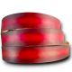 Lanière de cuir Tannage Végétal rouge patiné main longueur 160 cm