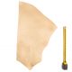 Cuir tannage végétal Vachette 2mm Rouge antique patiné main