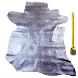 Peau de Chèvre cuir Gris métallisé