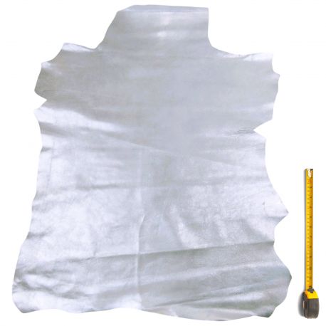 Peau entière de Chèvre 2nd choix coloris Gris métallisé
