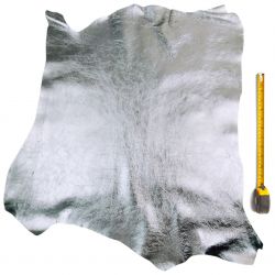 Peau entière de Chèvre 2nd choix coloris Gris métallisé