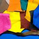 1 kg petites chutes de cuir multicolores