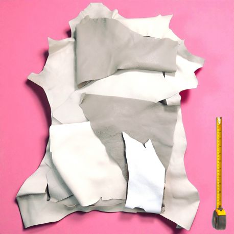 1 kg chutes de cuir multicolores