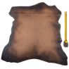 Peau entière de Chèvre cuir Marron patiné