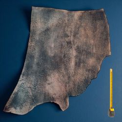 Cuir tannage végétal Vachette 2mm Noir antique patiné main