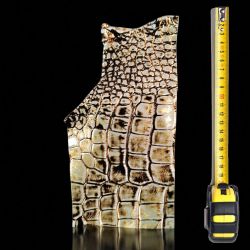 Peau de Crocodile Jaune Doré