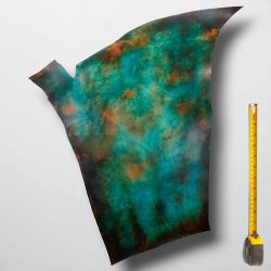Cuir tannage végétal Vachette ép. 2mm Bleu antique patiné main