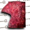 Cuir tannage végétal Vachette 2mm Rouge antique patiné main