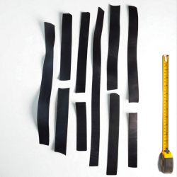 10 lanières cuir tannage végétal coloris Noir