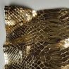 Peau de Serpent Python cuir Jaune doré