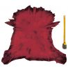 Peau entière d'Agneau Rouge Antique velours