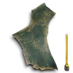 Cuir tannage végétal Vachette 2mm Vert antique patiné main