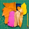 0,7 kg chutes de cuir multicolores