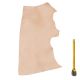 Cuir tannage végétal Vachette 2mm Vert antique patiné main