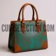 Cuir tannage végétal Vachette 2mm Vert antique patiné main