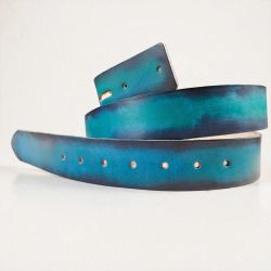 Bande de ceinture pré découpée en cuir de Vachette Tannage Végétal