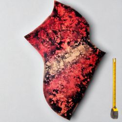 Cuir tannage végétal Vachette 2mm Rouge antique patiné main