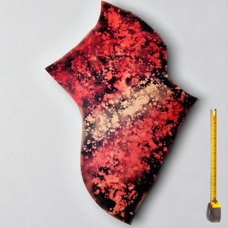 Cuir tannage végétal Vachette 2mm Rouge antique patiné main