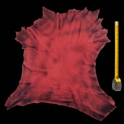 Peau entière d'Agneau Rouge Antique velours