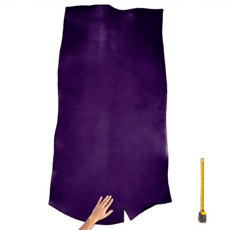 Croupon ép. 2,8mm Tannage végétal cuir Vachette coloris Violet patiné