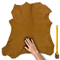 Peau entière d'Agneau Marron velours ép. 0,7 mm