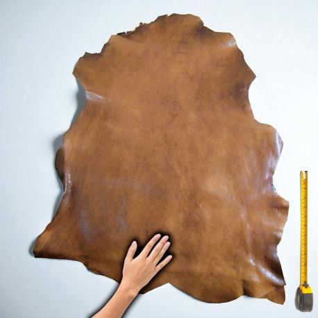 Peau entière de Chèvre cuir Marron Antic
