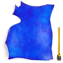 Cuir tannage végétal Vachette ép. 2mm Bleu antique patiné main