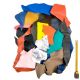 0,7 kg chutes de cuir multicolores