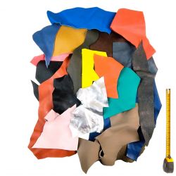 0,7 kg chutes de cuir multicolores