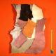 1 kg chutes de cuir multicolores
