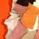 1 kg chutes de cuir multicolores