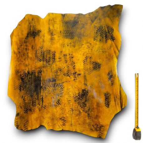 Peau entière de Chèvre cuir Jaune patiné
