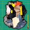 1 kg chutes de cuir multicolores