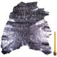 Peau entière de Chèvre gris argenté imprimé Serpent