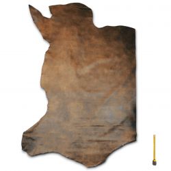 Peau entière de cuir Vachette coloris Marron Antique finition patinée