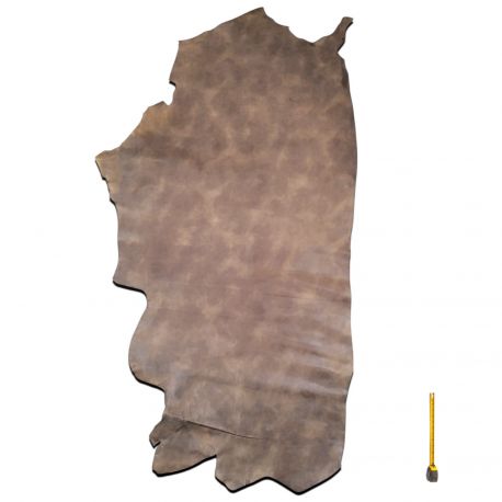 Peau entière de cuir Vachette coloris Marron Antique finition patinée