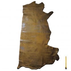Peau entière de cuir Vachette coloris Marron Antique finition patinée